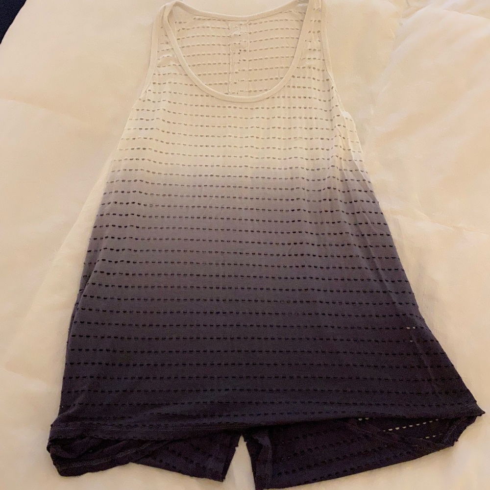 Balance Collection ombré mesh tie back tank top